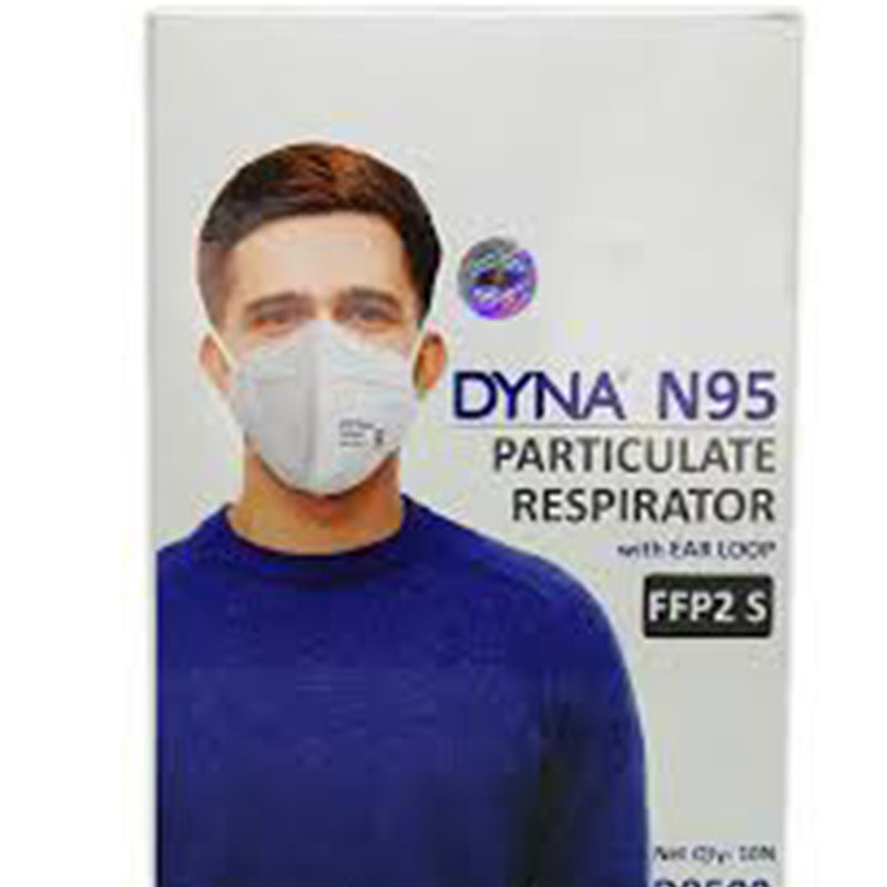 DYNA N95 MASK WITH RESPIRATOR EAR LOOP 10'S