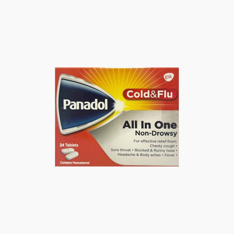 Panadol Cold + Flu All In One 24 Tablets