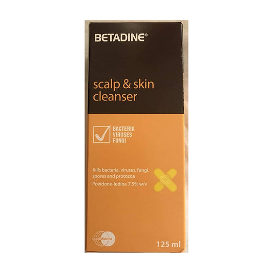 BETADINE SCALP AND SKIN CLEANSER 125 ML