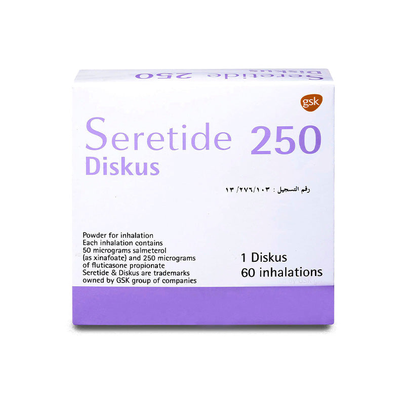 SERETIDE DISKUS 50/250 MCG 60 DOSE