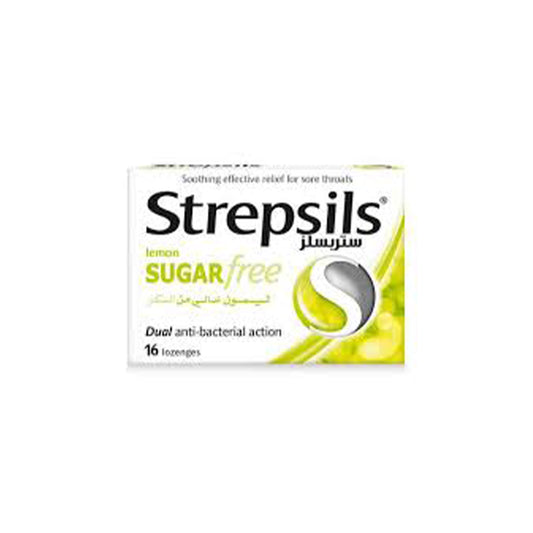 STREPSILS LEMON SUGAR FREE 16 S