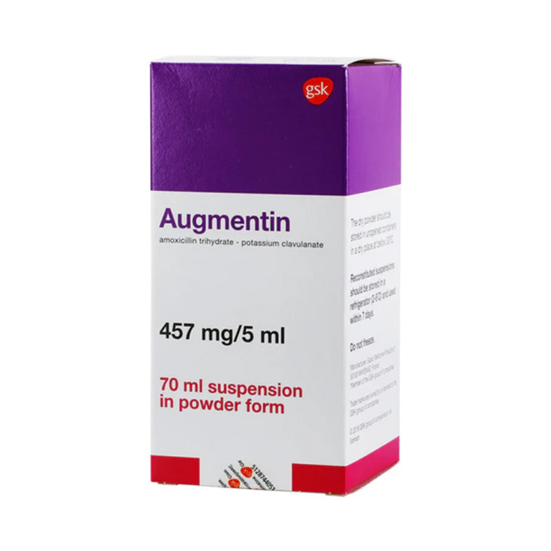 AUGMENTIN SUSP. 457 MG/5 ML 70 ML