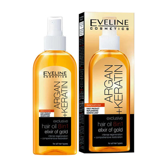 EVELINE ARGON+KERATIN HAIR OIL 8 IN 1 150ML