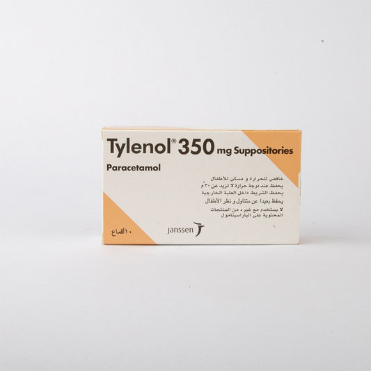 TYLENOL 350 MG SUPPOSITORIES 10 S