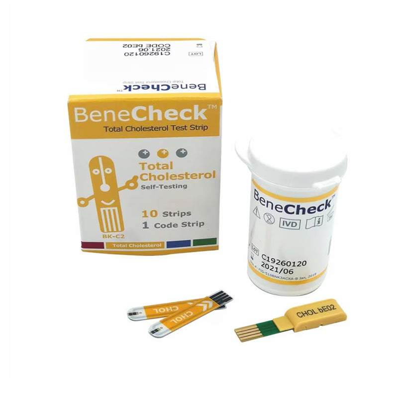 BENECHECK CHOLESTROL TEST STRIPS 10 S