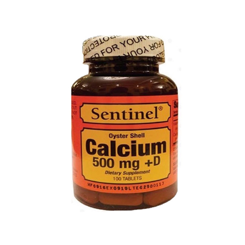 SENTINEL CALCIUM OYSTER SHELL 500 MG TAB 100 S