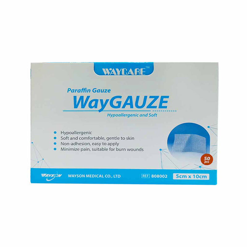 WAYCARE PARAFFIN GAUZE 5X10CM