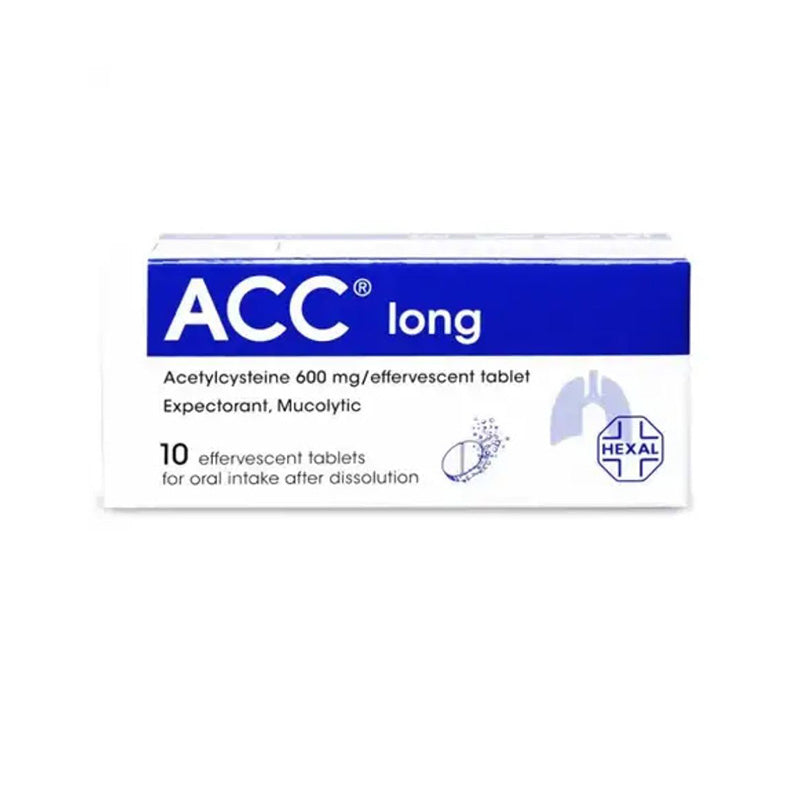 ACC 600 MG LONG EFFERVESCENT TAB 10 S