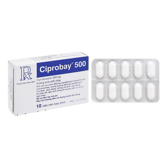 CIPROBAY 500 MG TAB 10 S