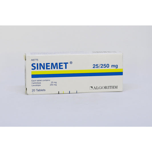 SINEMET 25/250 MG TAB 20 S