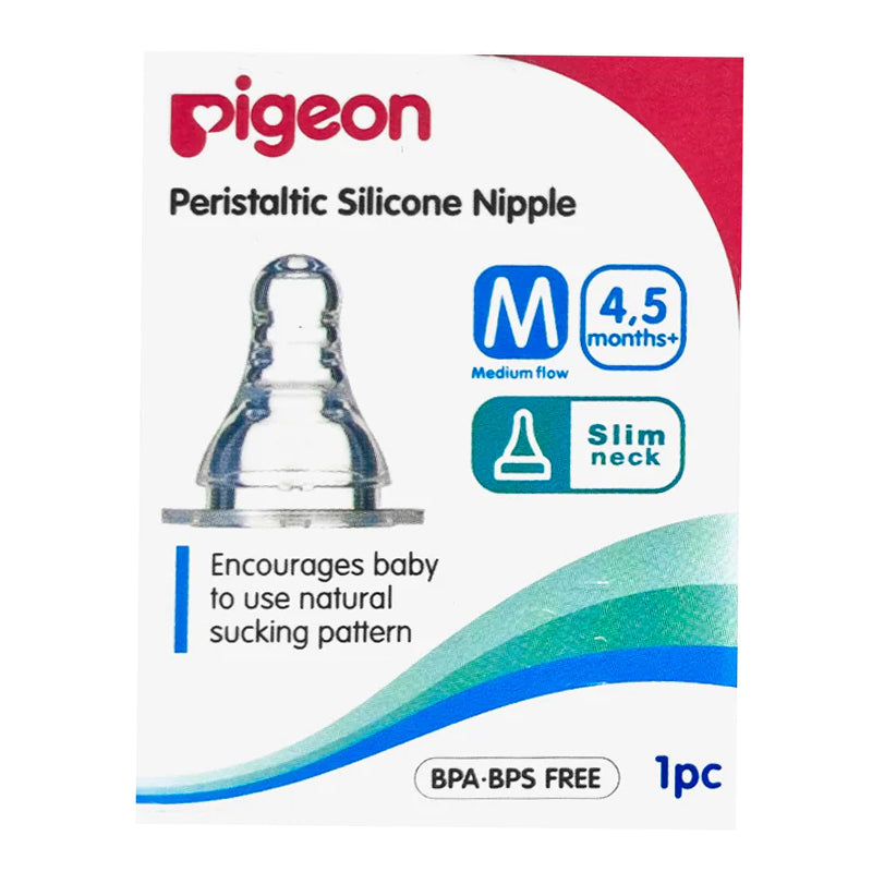 PIGEON SILICONE NIPPLE S-TYPE 4-5M (MEDIUM) B17339