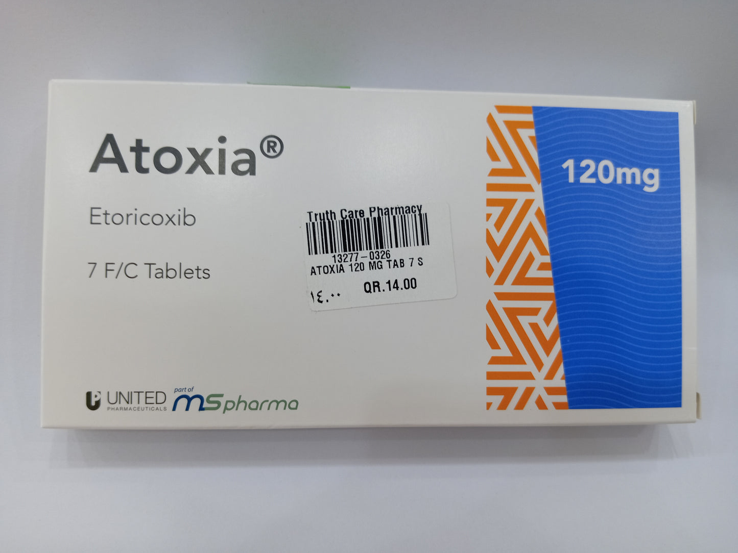 ATOXIA 120 MG TAB 7 S