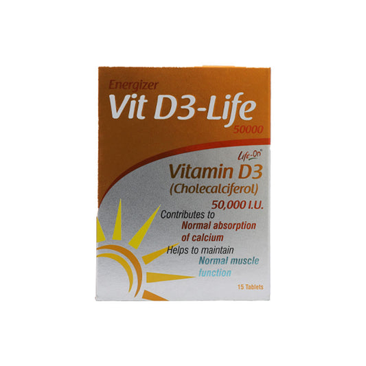 LIFE ON VITAMIN D3 50,000 IU TAB 15 S