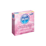 SKINS BUBBLE GUM FLAVOURED CONDOMS 4 S