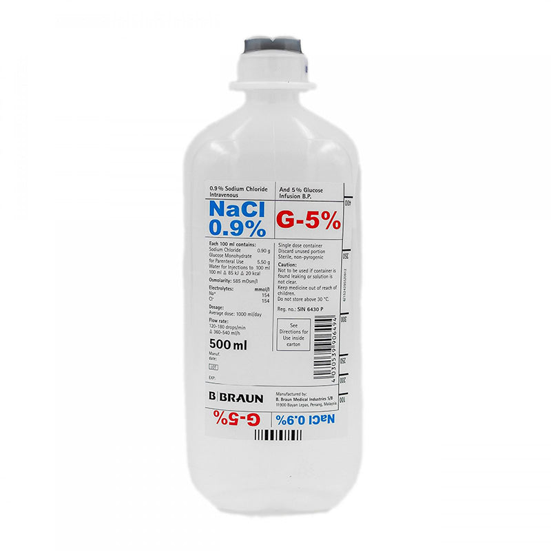 NACL 0.9 % PLUS DEXTROSE 5 % IV 500ML