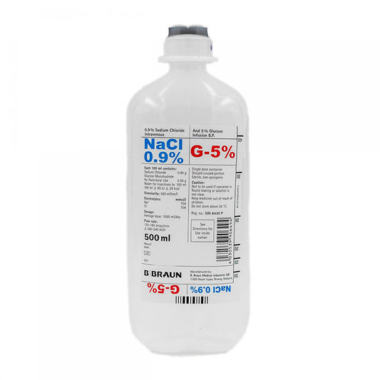 NACL 0.9 % PLUS DEXTROSE 5 % IV 500ML