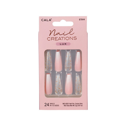 CALA-NAILCREATION LUX-LONG COFFIN OMBRE 24PC-87844