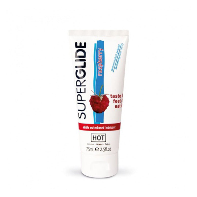 SUPERGLIDE EDIBLE W/B LUBRICANT-RASPBERRY 75 ML