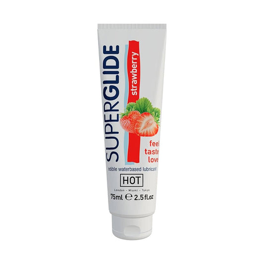 SUPERGLIDE EDIBLE W/B LUBRICANT-STRAWBERRY 75 ML