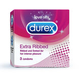 DUREX CONDOMS 3'S EXTRA RIBBED