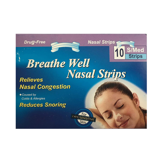 BREATHE WELL NASAL STRIPS M 10'S