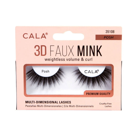 CALA-3D FAUX MINK LASHES-POSH-35108