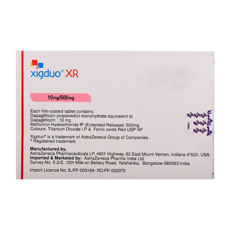 AZ-XIGDUO XR TAB 10MG/500 MG 30S