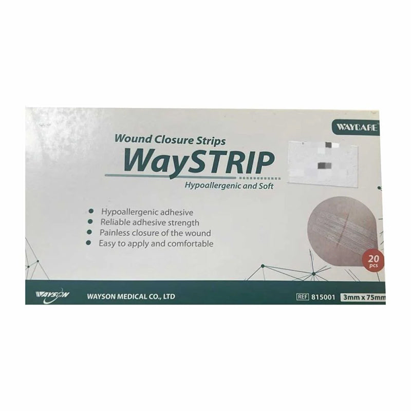 WAYCARE WOUND CLOSURE STRIPS 5'S (3*75MM) 20'S