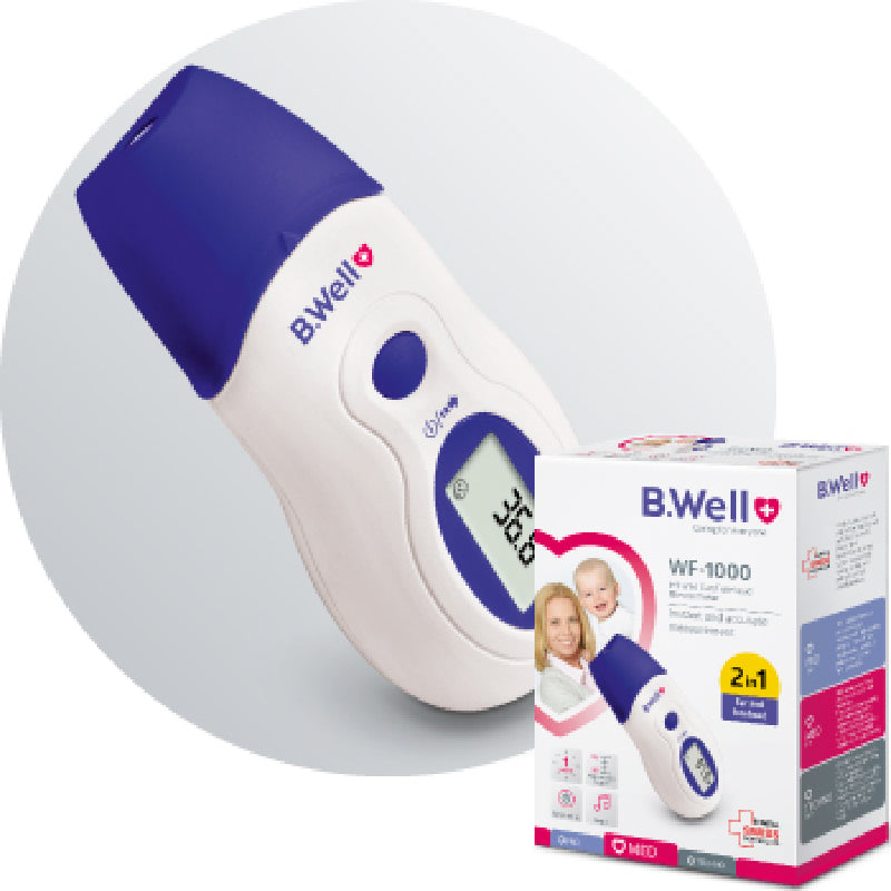 B WELL INFRARED EAR/ FOREHEAD THERMOMETER WF 1000