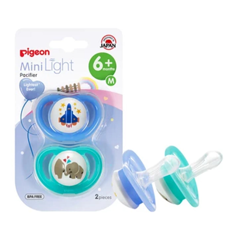 MINILIGHT PACIFIER DOUBLE (M) BOY AEROPLANE &amp; ELEP