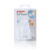 PIGEON SOFTOUCH WN NIPPLE SS 2PC/BLISTER