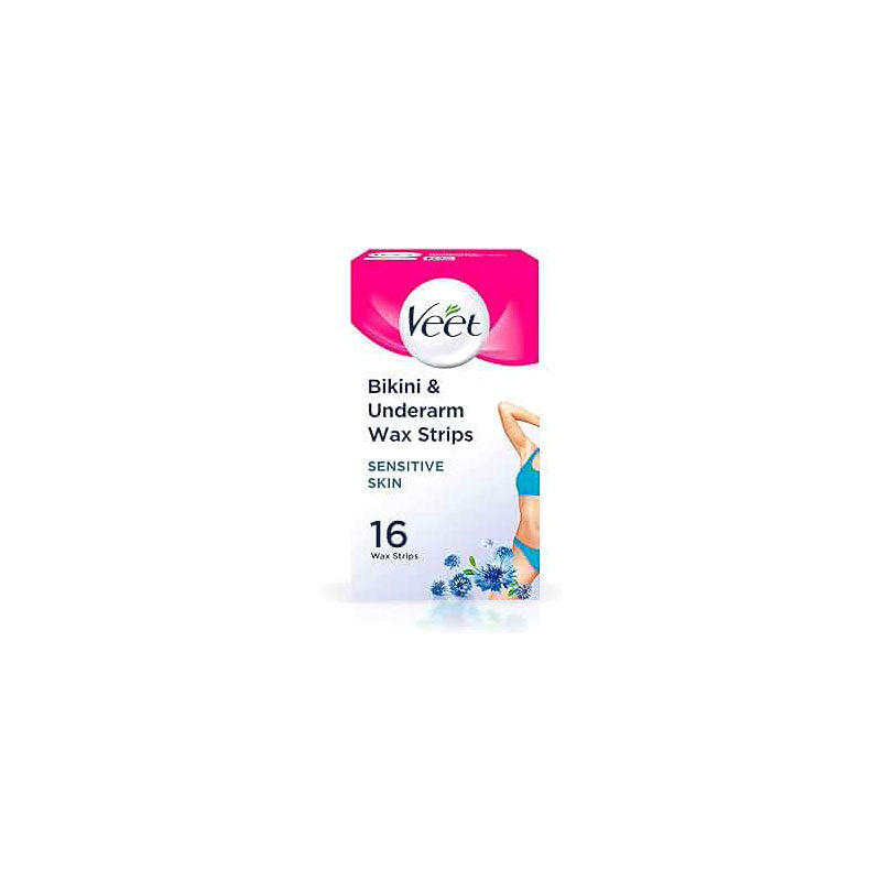 VEET EASY GEL WAX STRIPS BIKINI N UNDERARM 16'S