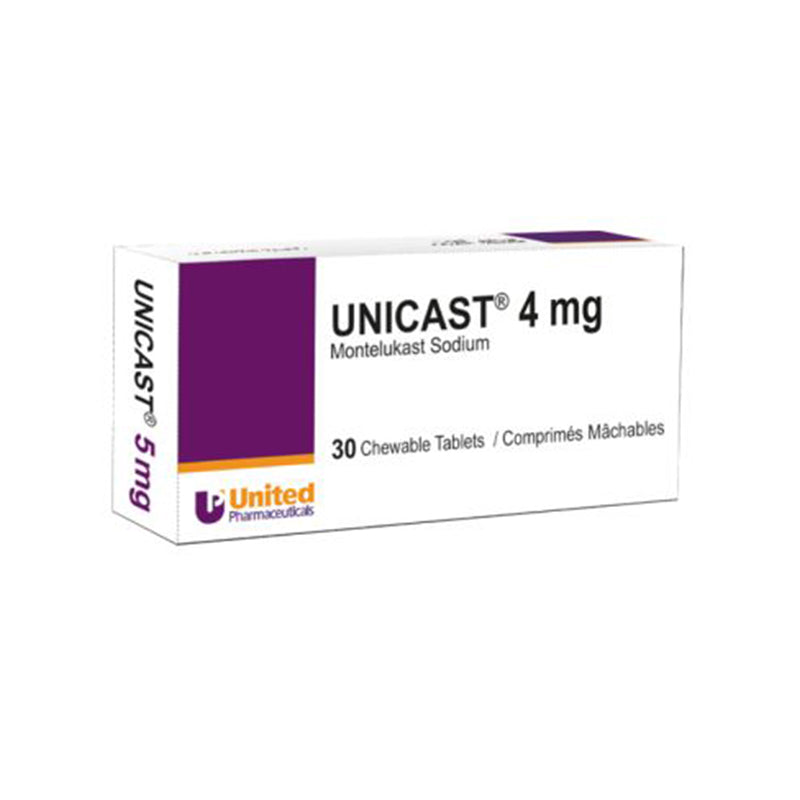 UNICAST 4MG CHEWABLE TAB'S 30'S