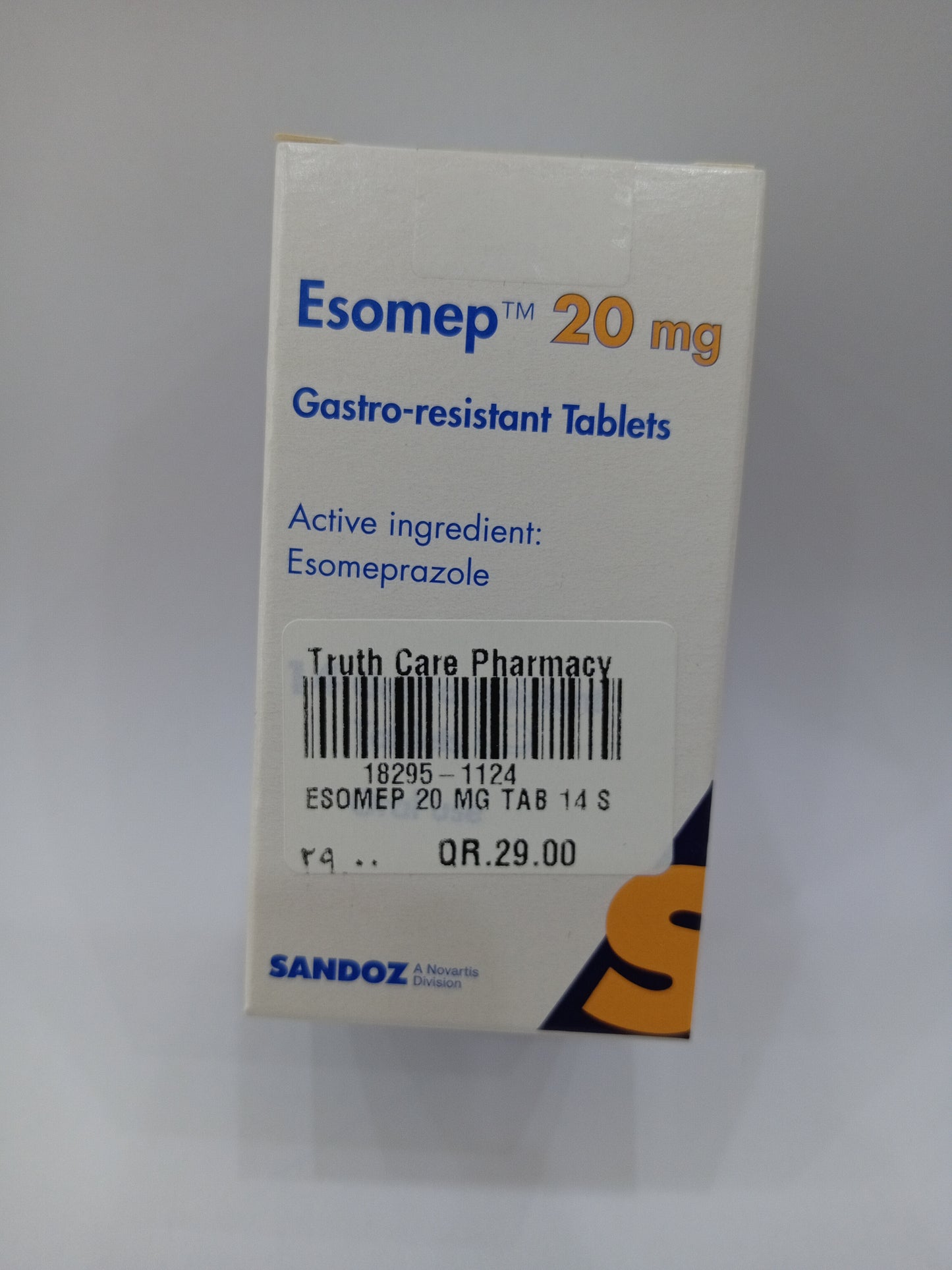 ESOMEP 20 MG TAB 14 S