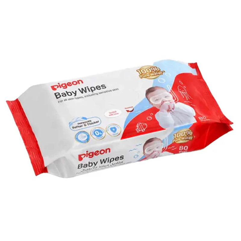 PIEGEON BABY WIPES 100% WATER 80S