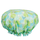 CALA- BOUFFANT SHOWER CAP FLORAL GREEN-69222