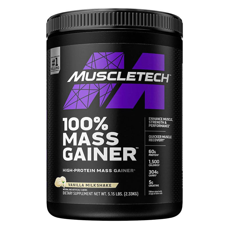 MUSCLETECH 100% MASS GAINER VANILLA MILKSHAKE 5.15 LBS