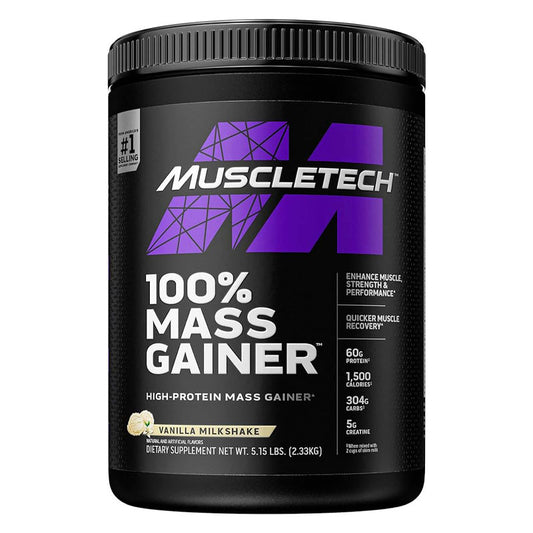 MUSCLETECH 100% MASS GAINER VANILLA MILKSHAKE 5.15 LBS