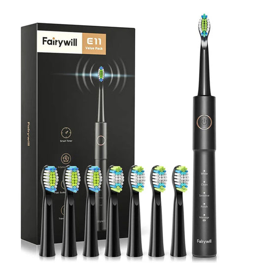 FAIRYWILL E11 ELECTRONIC TOOTHBRUSH -BLACK