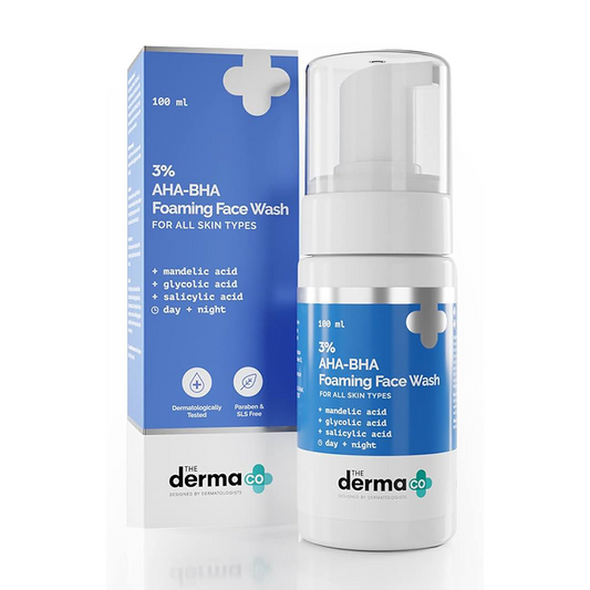 DERMA CO 3% AHA-BHA FOAMING FACE WASH 100 ML