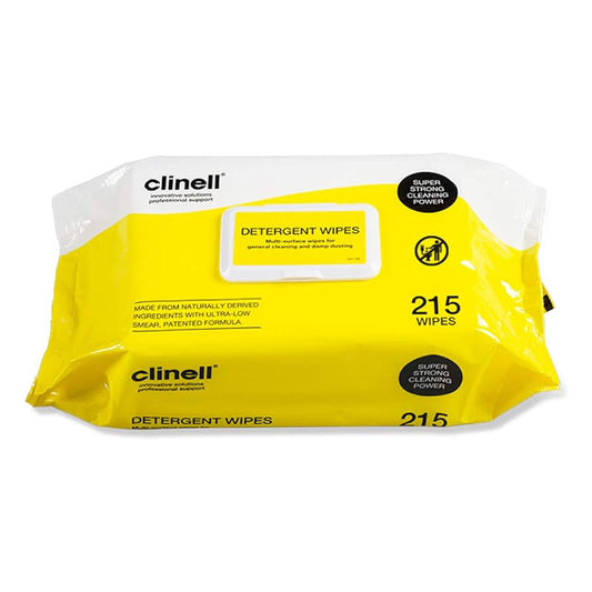 CLINELL DETERGENT WIPES - CDW215 6S