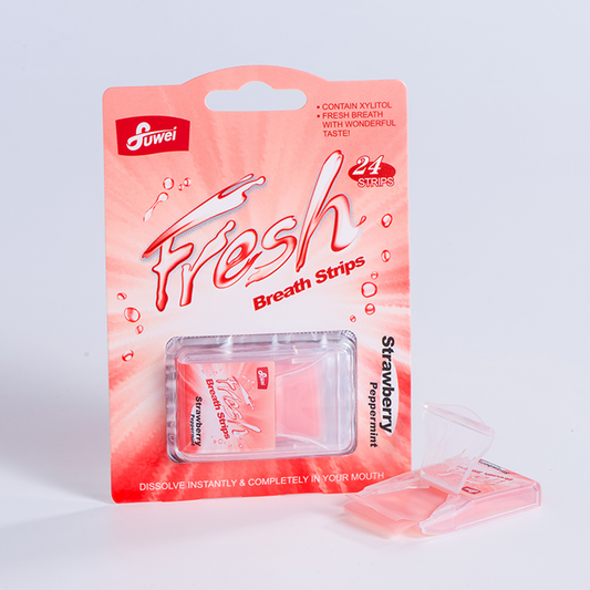 FUWEI FRESH BREATH STRIP STRAWBERRY PEPPERMINT 24'S