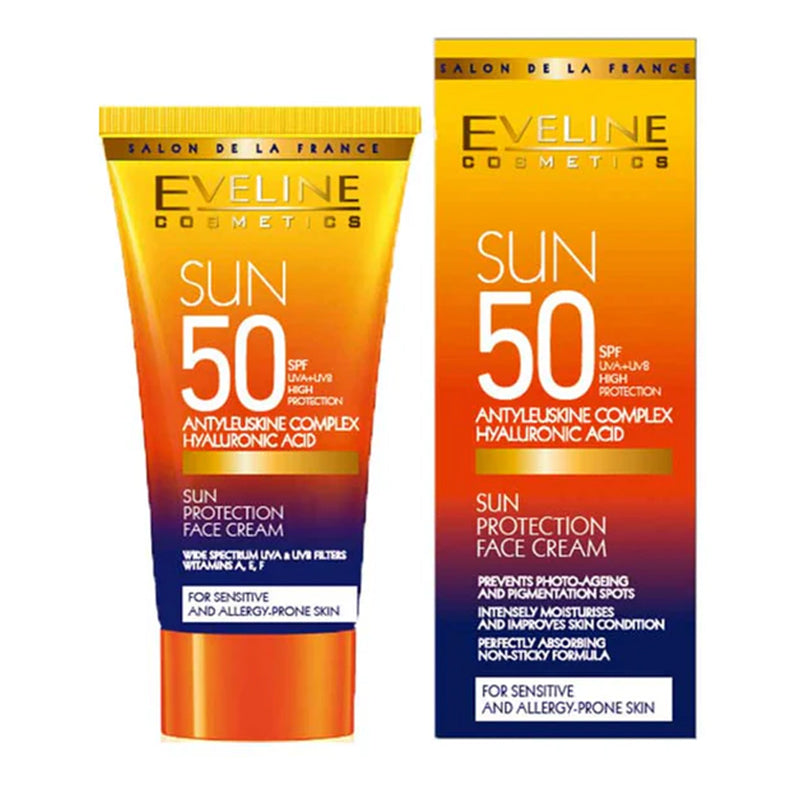 EVELINE SUN PROTECTION SPF 50 FACE CREAM 50ML OFFER 1+1