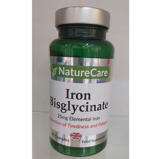 NATURE CARE IRON BISGLYCINATE 25MG 60'S