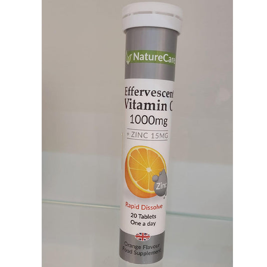 NATURE CARE VITAMIN C 100MG+ZINC 15MG EFFERVESCENT TAB 20'S