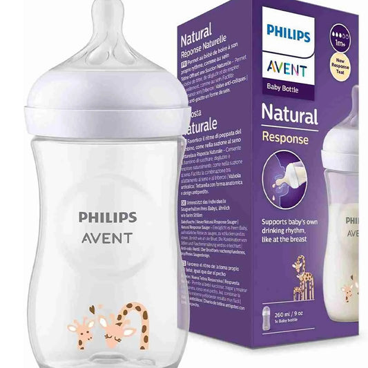 AVENT NATURAL FEEDING BOTTLE-GIRRAFE 260 ML SCV903/66