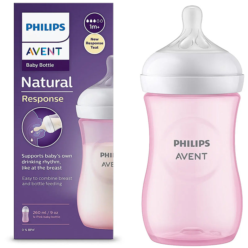 AVENT NAT 3.0 FEEDING BOTTLE 260ML PINK SCY903/11