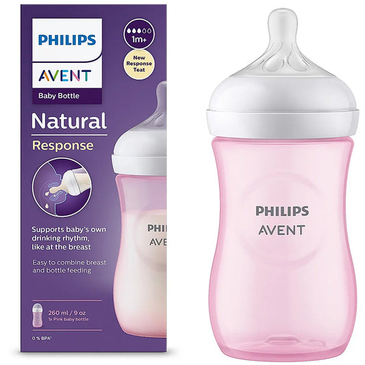 AVENT NAT 3.0 FEEDING BOTTLE 260ML PINK SCY903/11