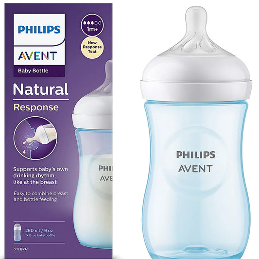 AVENT NAT 3.0 FEEDING BOTTLE 260ML BLUE SCY903/21