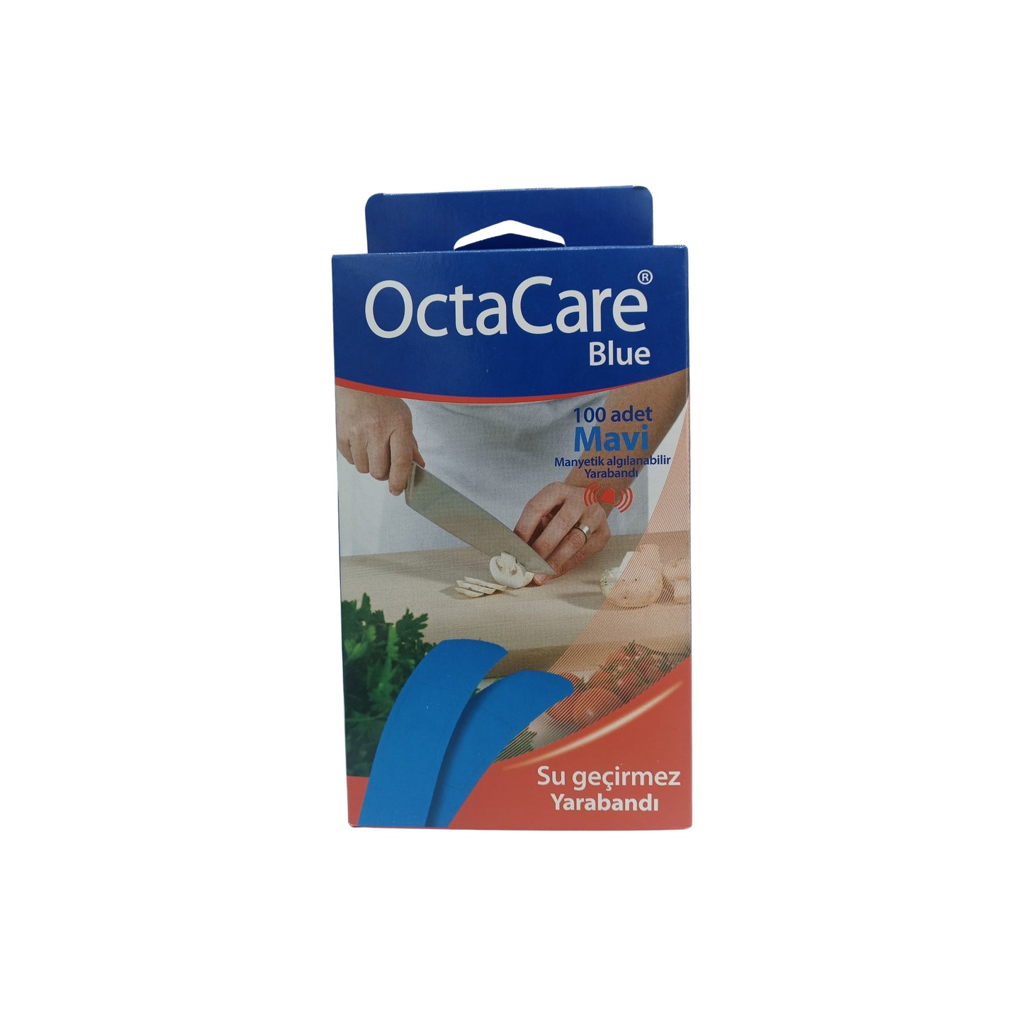 OctaCare 231 Blue Magnetically Det. First Aid Plaster- Box of 100pcs -19x72mm